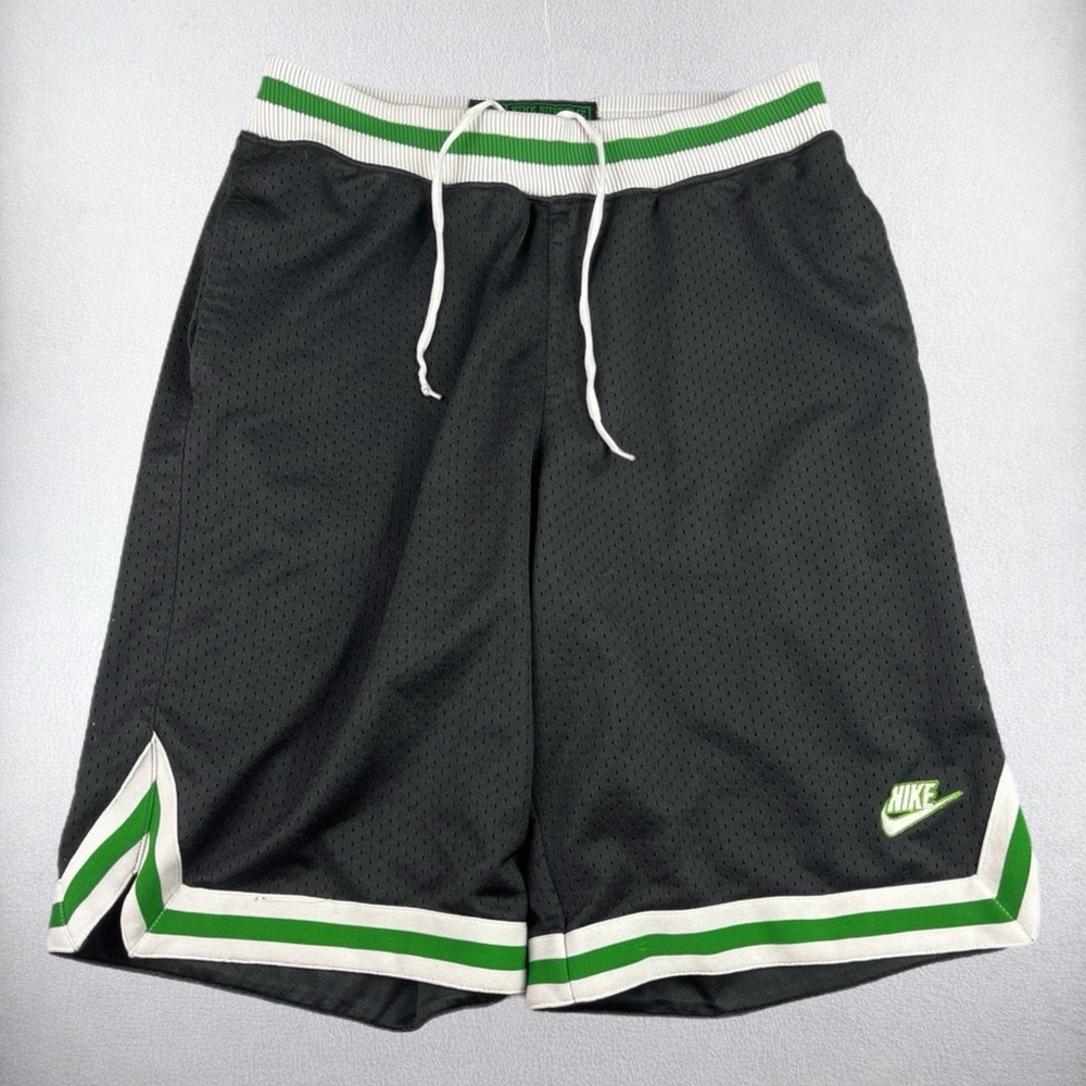 Nike Basketball Shorts Men Medium Black Supreme Court Baggy Hoops Mesh Striped